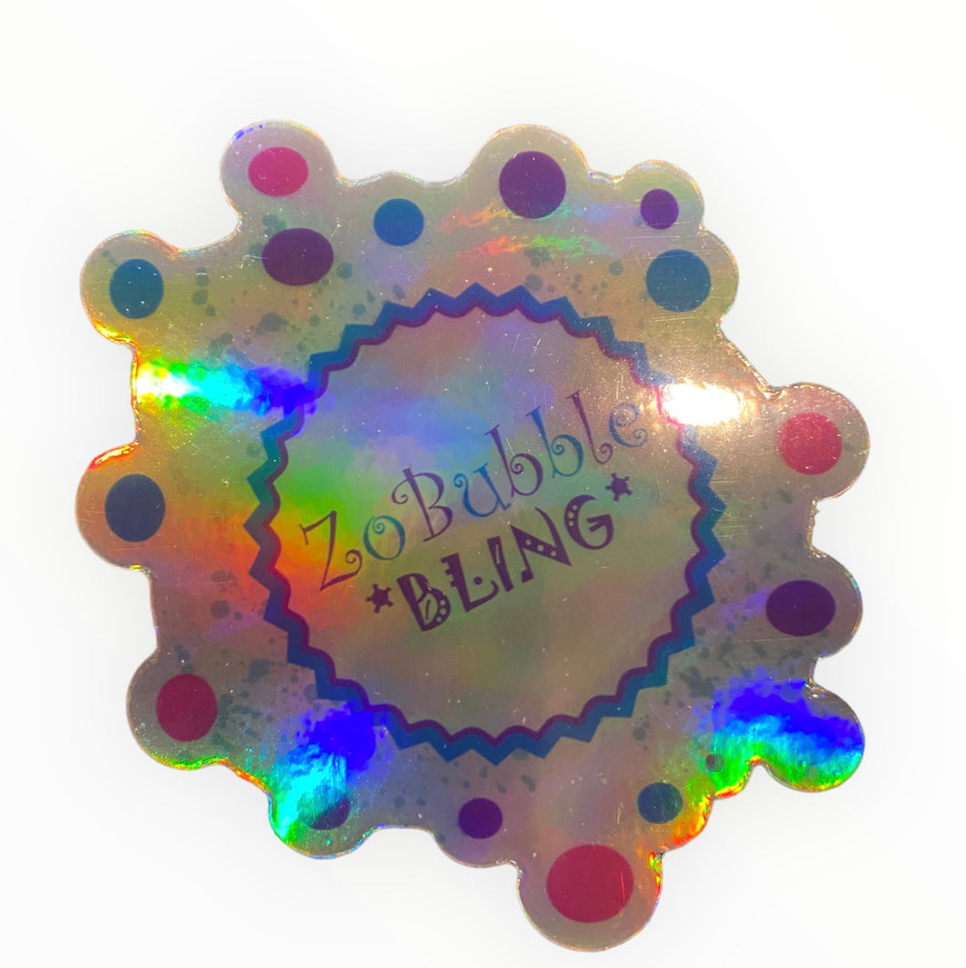 ZoBubble Bling Water Bottle Holographic Sticker